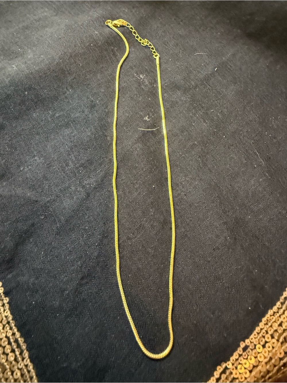 Gold-Tone Snake Chain Necklace - Women's Accessory